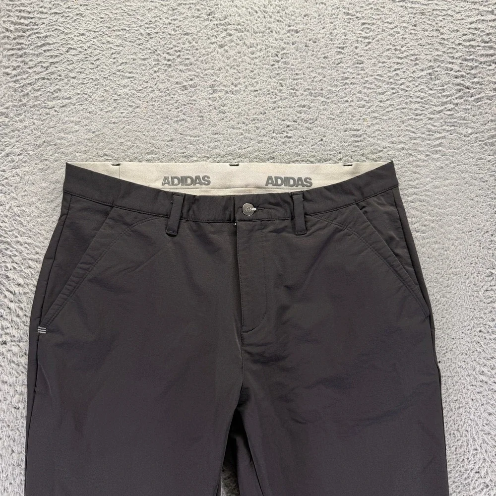 Adidas Pant Men's 34x30 Black Nylon Golf Straight Performance Sports Stretch